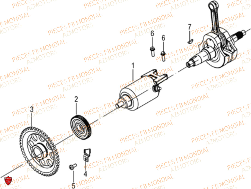 Demarreur FB MONDIAL Pieces HPS 125 CBS E5 (ZH5CR030)