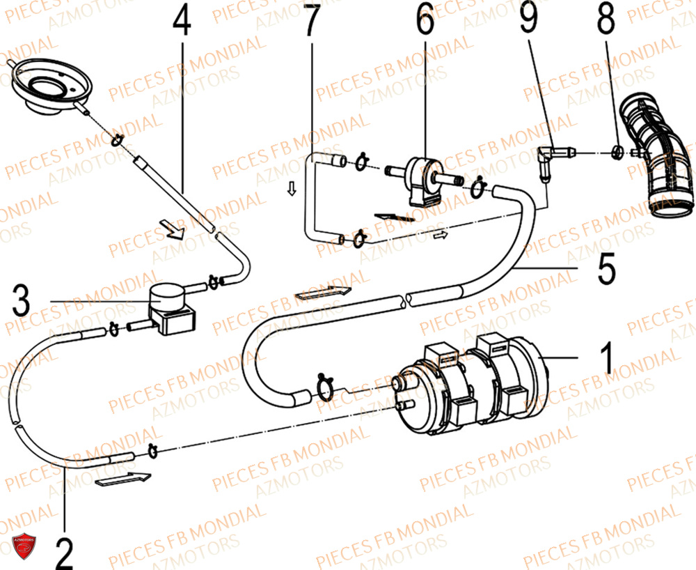 Canister FB MONDIAL Pieces HPS 125 CBS E5 (ZH5CR032)
