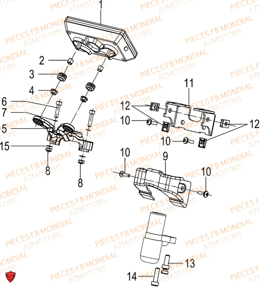 Compteur FB MONDIAL Pieces HPS 125 CBS E5 (ZH5CR032)