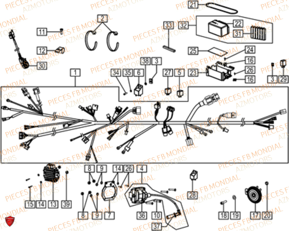Equipement Electrique FB MONDIAL Pieces HPS 125 CBS E5 (ZH5CR030)
