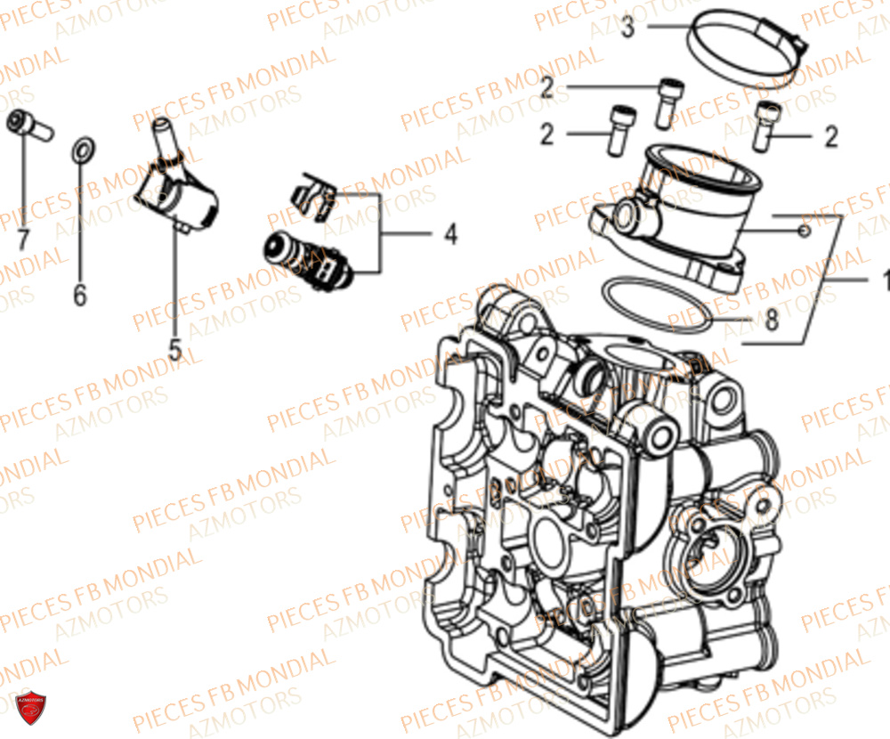 Injecteur FB MONDIAL Pieces HPS 125 CBS E5 (ZH5CR030)
