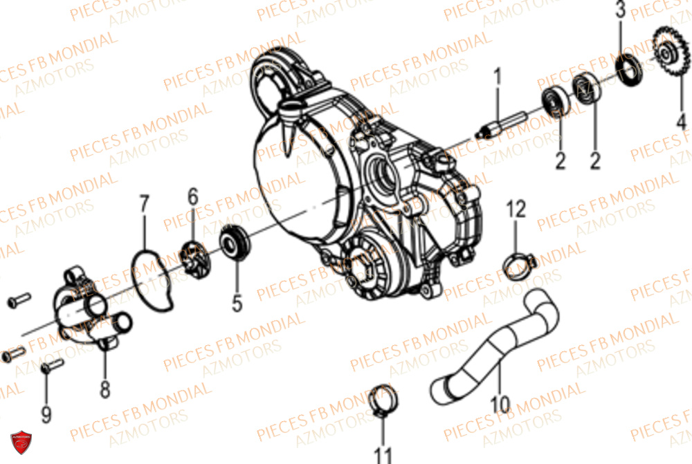 Pompe A Eau FB MONDIAL Pieces HPS 125 CBS E5 (ZH5CR030)
