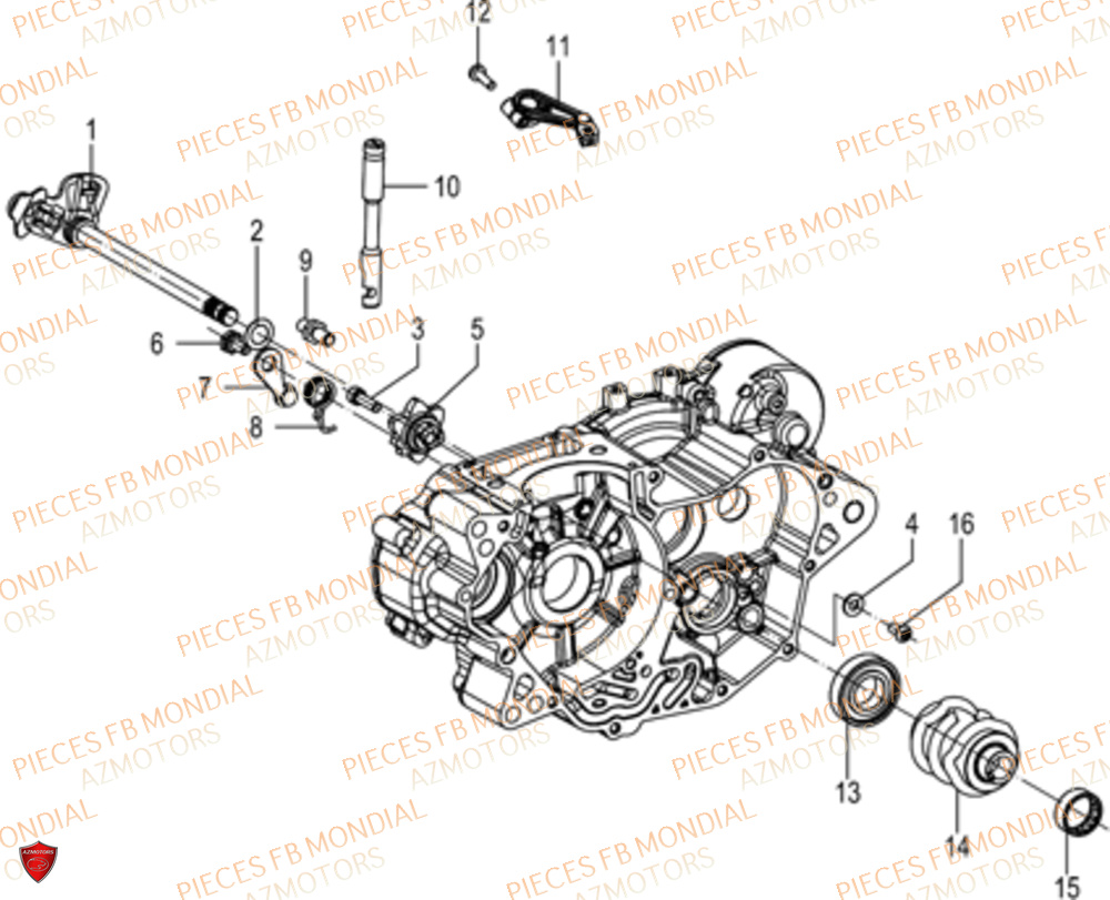 Selection FB MONDIAL Pieces HPS 125 CBS E5 (ZH5CR030)