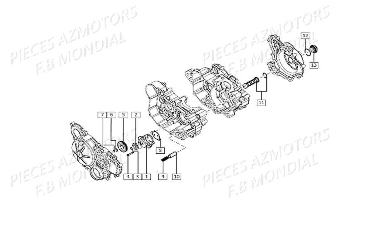 Pompe A Huile FB MONDIAL Pieces HPS 125 ABS E4 FB Mondial Origine