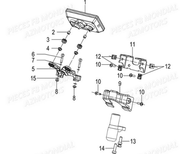 Compteur FB MONDIAL Pieces HPS 125 ABS E5 FB Mondial Origine