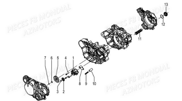 Pompe A Huile FB MONDIAL Pieces HPS 125 ABS E5 FB Mondial Origine