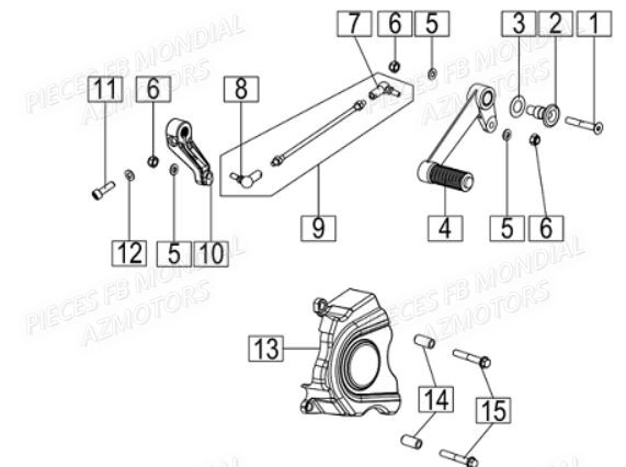 Selecteur FB MONDIAL Pieces HPS 125 ABS E5 FB Mondial Origine