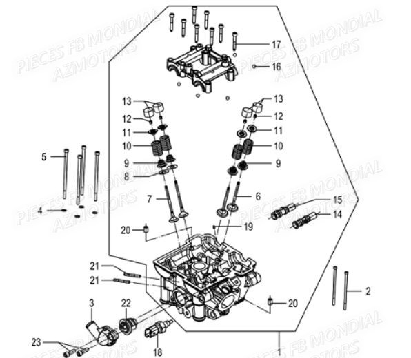 Soupapes FB MONDIAL Pieces HPS 125 ABS E5 FB Mondial Origine