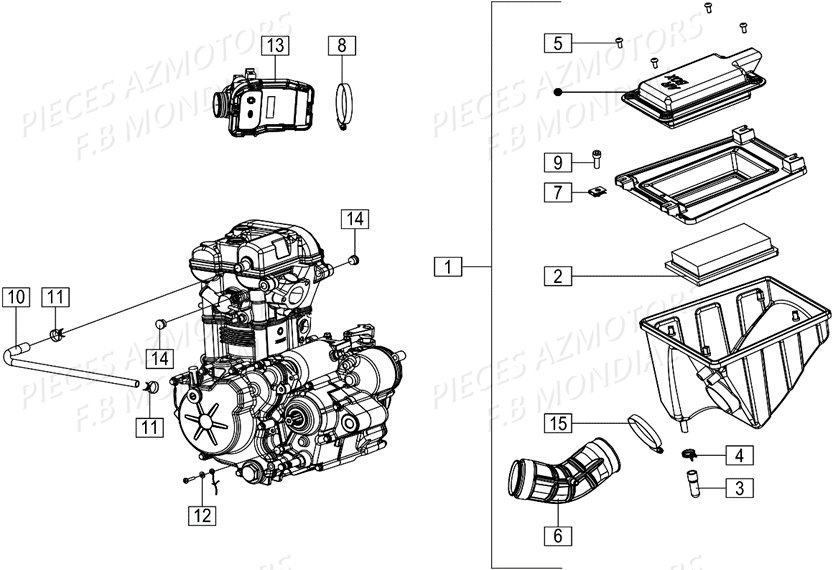 Filtre A Air FB MONDIAL Pieces HPS_125 CBS E4 FB Mondial Origine