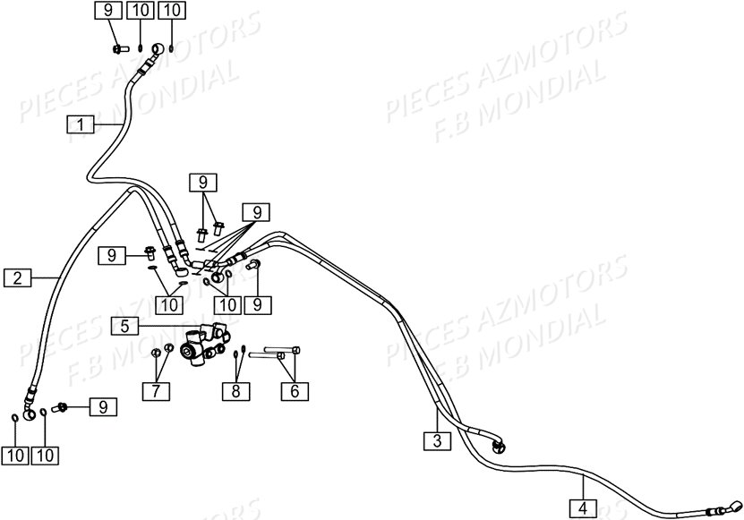 Freins Repartiteur Cbs FB MONDIAL Pieces HPS_125 CBS E4 FB Mondial Origine
