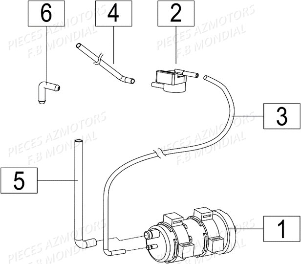 Reniflard Canister FB MONDIAL Pieces HPS_125 CBS E4 FB Mondial Origine
