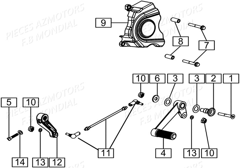 Selecteur De Vitesse Hps FB MONDIAL Pieces HPS_125 CBS E4 FB Mondial Origine
