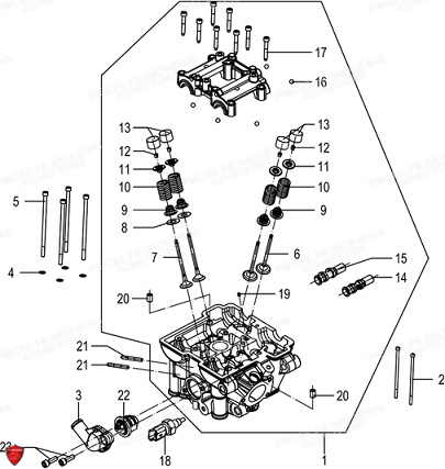 CULASSE FB MONDIAL HPS 125 UBBIALI E5