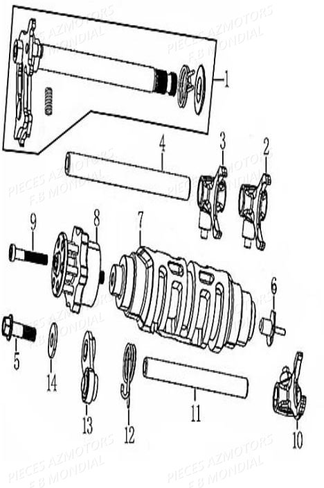 Arbre De Selecteur FB MONDIAL Pieces HPS 300 ABS EU4 Mondial Origine