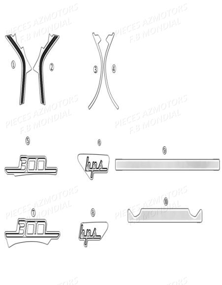 AUTOCOLLANTS FB MONDIAL HPS 300 ABS