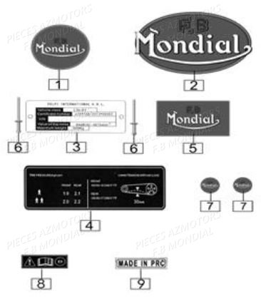 Logos FB MONDIAL Pieces HPS 300 ABS EU4 Mondial Origine