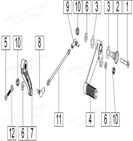 Selecteur De Vitesses FB MONDIAL Pieces HPS 300 ABS EU4 Mondial Origine