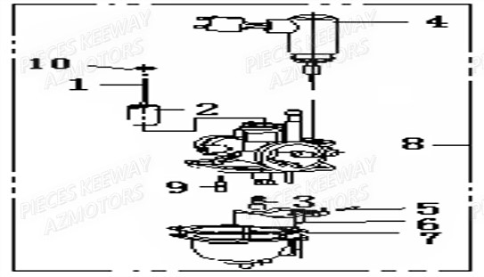 Carburateur KEEWAY Pieces KEEWAY HURRICANE 50 2ST QJ1E40QMB 2007