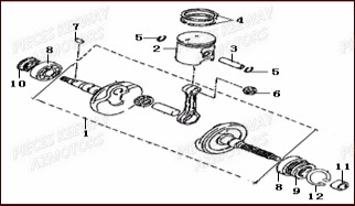 Vilebrequin KEEWAY Pieces KEEWAY HURRICANE 50 2ST QJ1E40QMB 2007