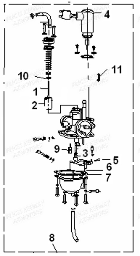 CARBURATEUR KEEWAY HURRICANE 50 2T 09