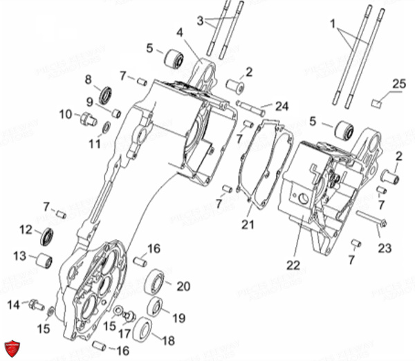Carters Moteur KEEWAY Pieces KEEWAY HURRICANE 50 4T 137QMB (Avant 2011)