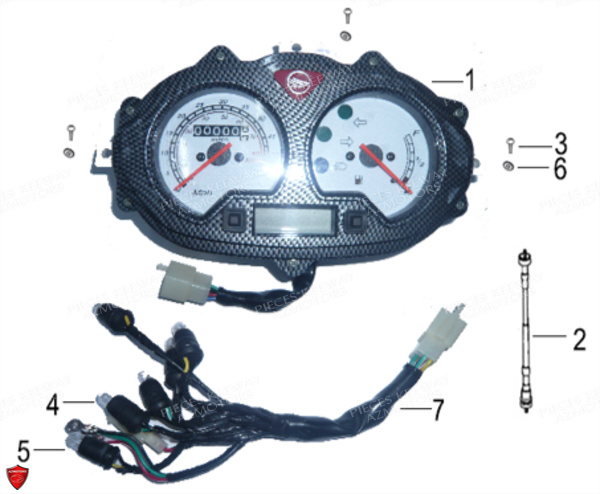 Compteur KEEWAY Pieces KEEWAY HURRICANE 50 4T 137QMB-3 (2012)