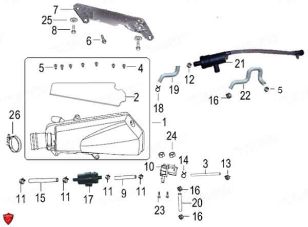 Filtre A Air KEEWAY Pieces KEEWAY HURRICANE 50 4T 137QMB-3 (2012)