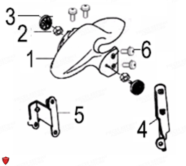Garde Boue Avant KEEWAY Pieces KEEWAY HURRICANE 50 4T 137QMB-3 (2012)