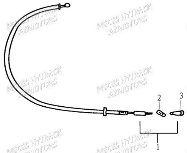 Cable Frein Arriere AZMOTORS Pieces Quad HY_100SX_[2014]