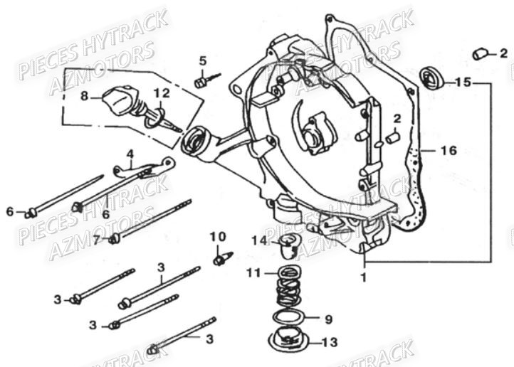 CACHE CARTER MOTEUR DROIT HYTRACK HY100SX