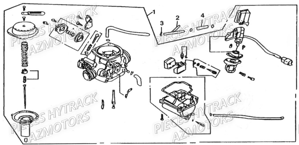 Carburateur AZMOTORS Pieces Quad HY_100SX_[2014]