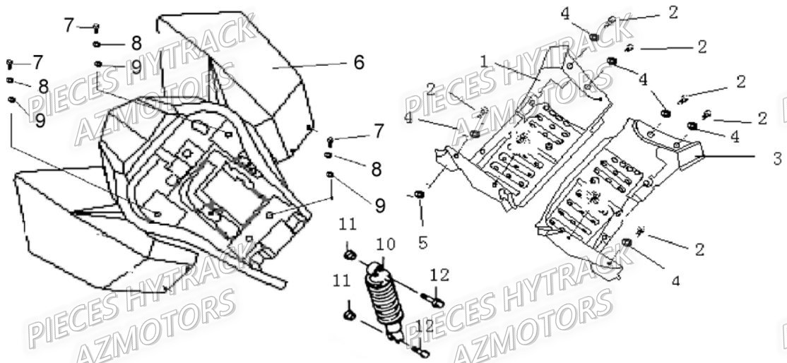Carrosserie Arriere HYTRACK Pieces Quad HY_100SX_[2014]