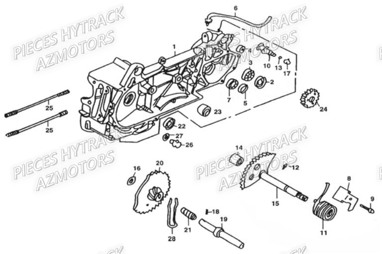 CARTER MOTEUR GAUCHE AZMOTORS HY100SX