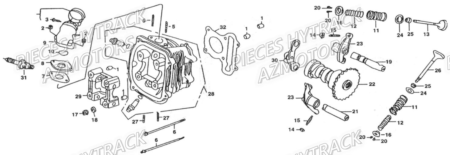 CULASSE AZMOTORS HY100SX