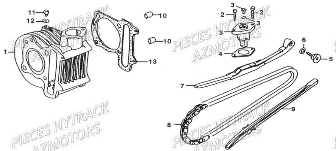 Cylindre AZMOTORS Pieces Quad HY_100SX_[2014]