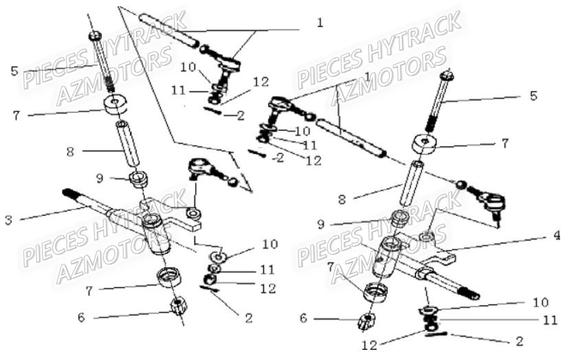 DIRECTION AVANT AZMOTORS HY100SX