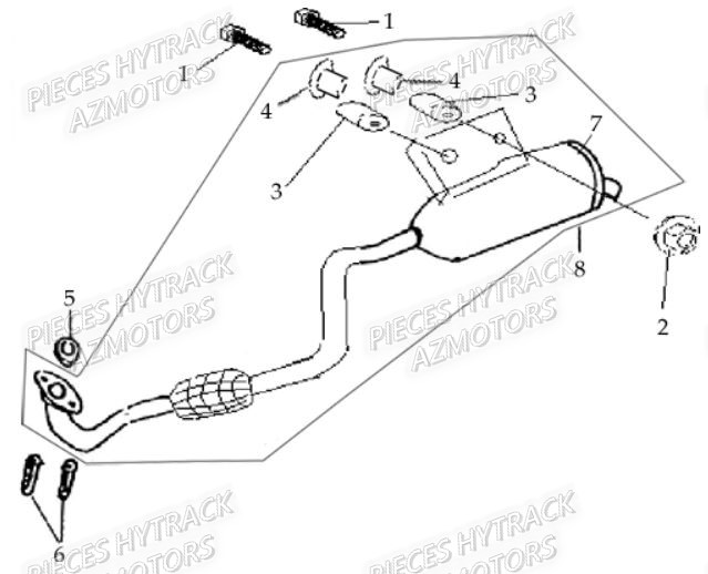 Echappement AZMOTORS Pieces Quad HY_100SX_[2014]