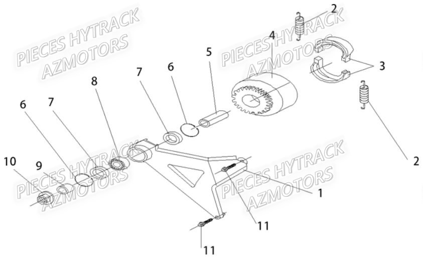 FREIN ARRIERE AZMOTORS HY100SX