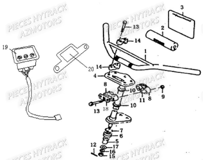 Guidon AZMOTORS Pieces Quad HY_100SX_[2014]