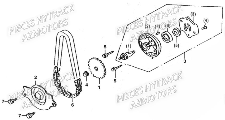 Pompe A Huile AZMOTORS Pieces Quad HY_100SX_[2014]