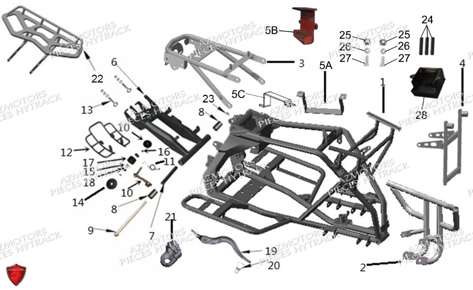 Chassis No Serie L08ag.a7.... HYTRACK Pieces Origine Quad HY110_ST