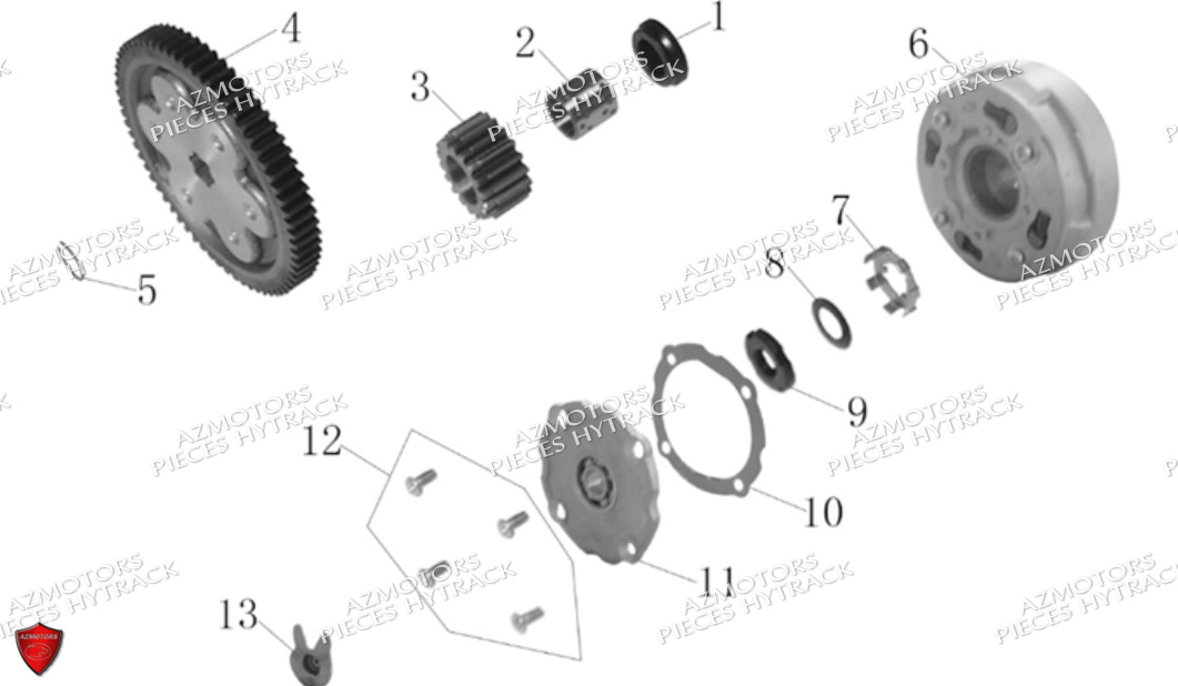 Embrayage HYTRACK Pieces Origine Quad HY110_ST