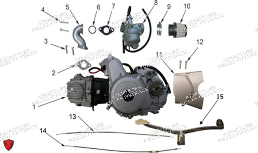 Ensemble Moteur No Serie L08ag.a7.... HYTRACK Pieces Origine Quad HY110_ST