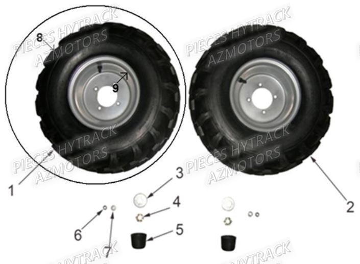 ROUES AVANT AZMOTORS HY110 ST