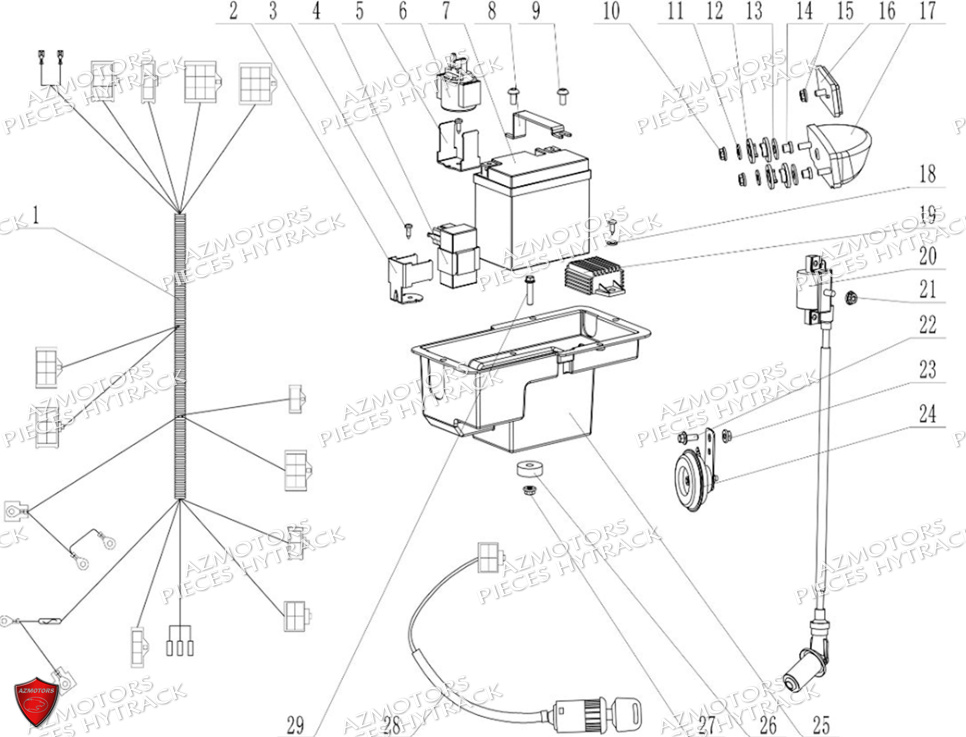 Systeme Electrique No Serie L08ag.2e..... HYTRACK Pieces Origine Quad HY110_ST