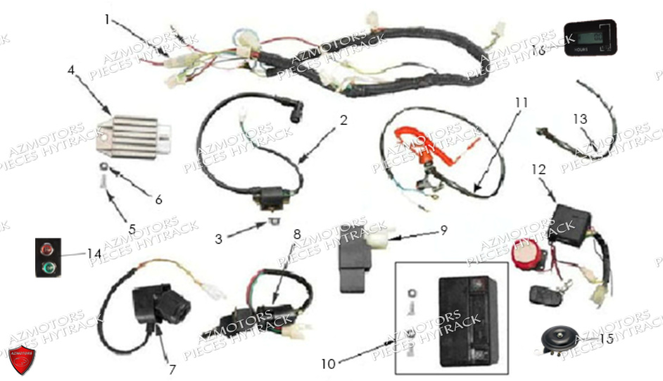 Systeme Electrique No Serie L08ag.a7.... HYTRACK Pieces Origine Quad HY110_ST