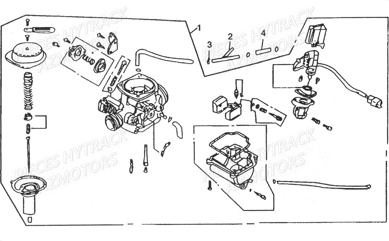 Carburateur HYTRACK Pieces Quad HY125SX