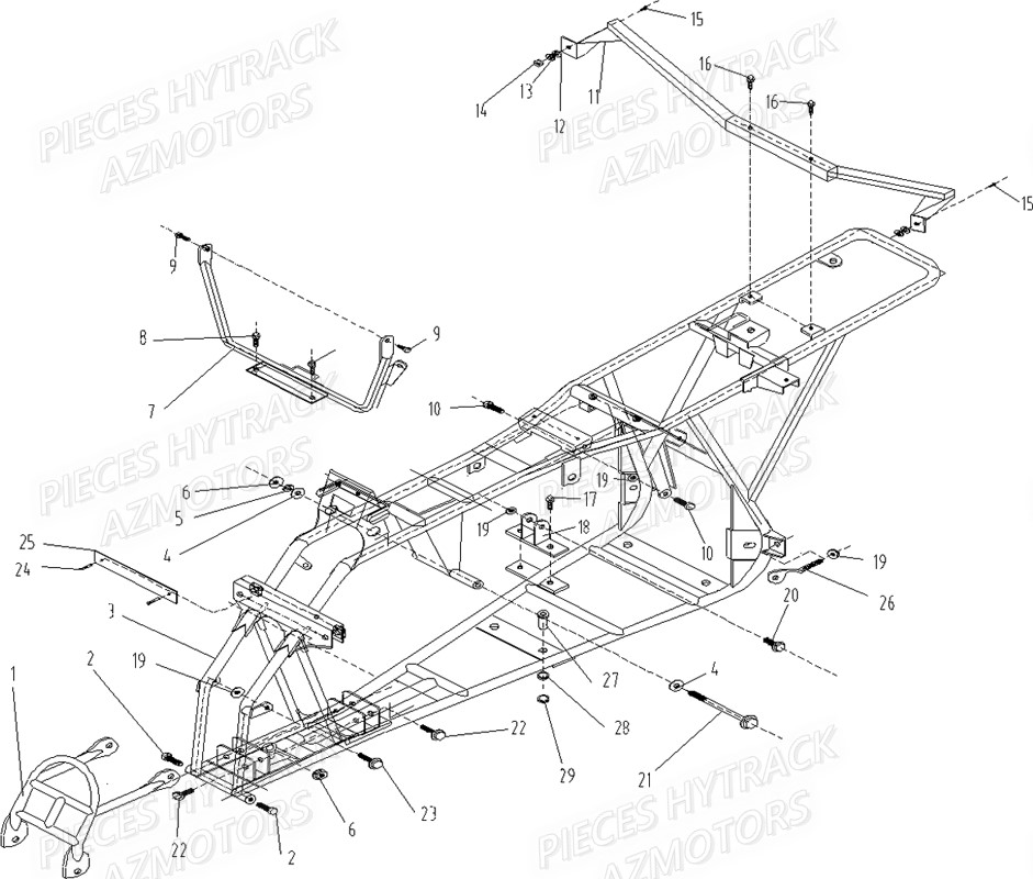 CHASSIS pour HY125SX