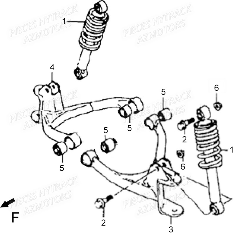 SUSPENSION AVANT pour HY125SX