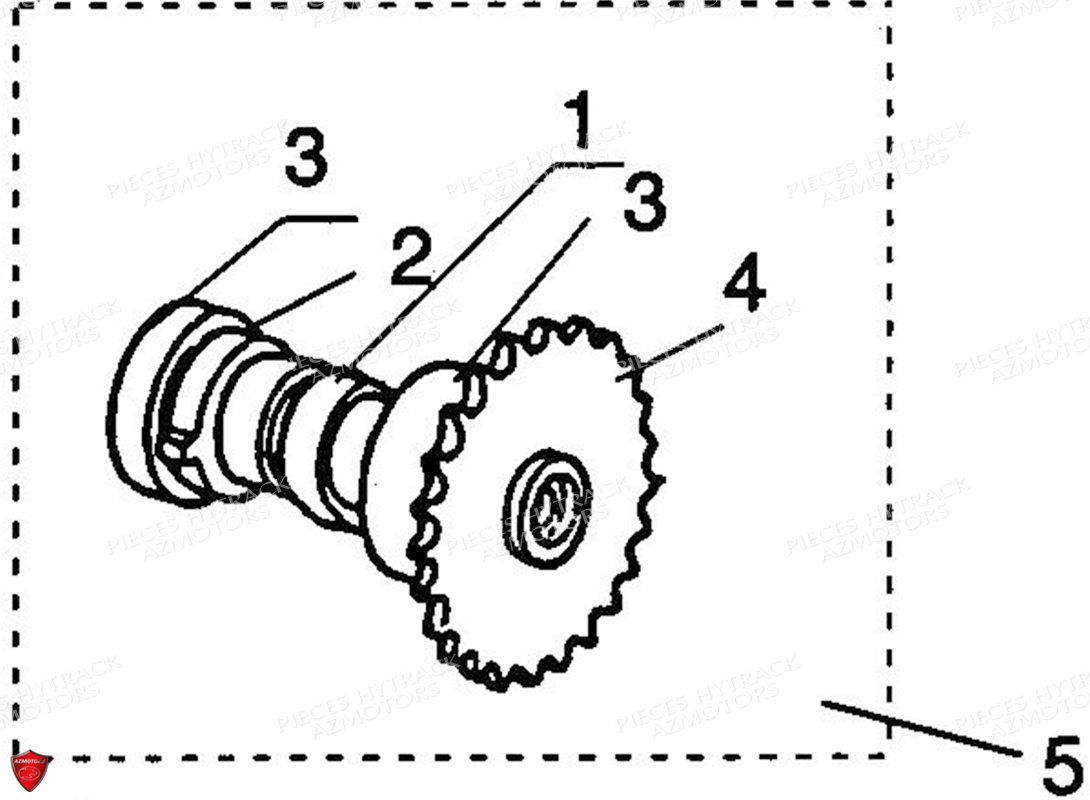 Arbre A Cames Modele 2019 Et Avant HYTRACK Pieces Origine Quad HY150 - 150S - 150SX